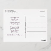 Eigen gouddeer en snowflakes Gold Folie Feestdagen Briefkaart (Achterkant)