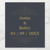 Eigen goudenlabel wijn etiket (Enkel label)