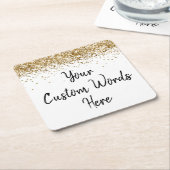 Eigen goudfeest Jubileum Afstuderen Kartonnen Onderzetters (Schuin)