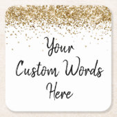 Eigen goudfeest Jubileum Afstuderen Kartonnen Onderzetters (Voorkant)