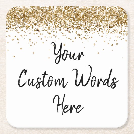 Eigen goudfeest Jubileum Afstuderen Kartonnen Onderzetters (Voorkant)