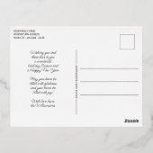 Eigen goudkleurige goudbessen verlaten spinkoppen folie feestdagen briefkaart (Achterkant)