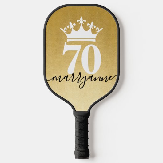 Eigen goudkoningin van de rechtbank pickleball paddle (Voorkant)