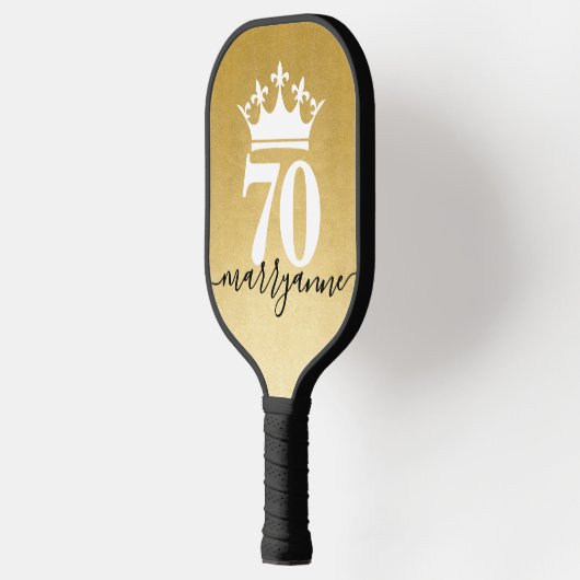 Eigen goudkoningin van de rechtbank pickleball paddle (Links)