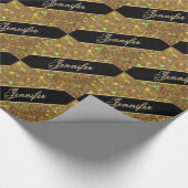 Eigen goudmonogram cadeaupapier (Hoek)