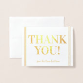 Eigen goudolie "DANK JE!" Kaart (Voorkant met envelop)