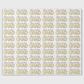 Eigen goudolie Glitter Confetti Afstuderen Cadeaupapier (Vlak)