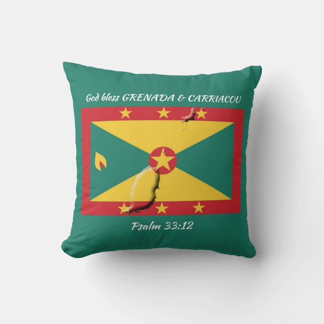 Eigen GRENADA-VLAG Kussen (Voorkant)