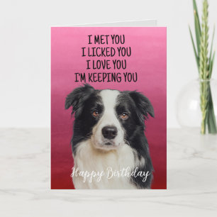 Eigen grens Collie Birthday Kaart