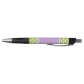 Eigen groen en lavender Polka Dots Pattern Pen (Bodem)