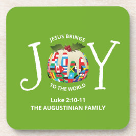 Eigen groene kerstfeestdagen naar de wereld bier onderzetter