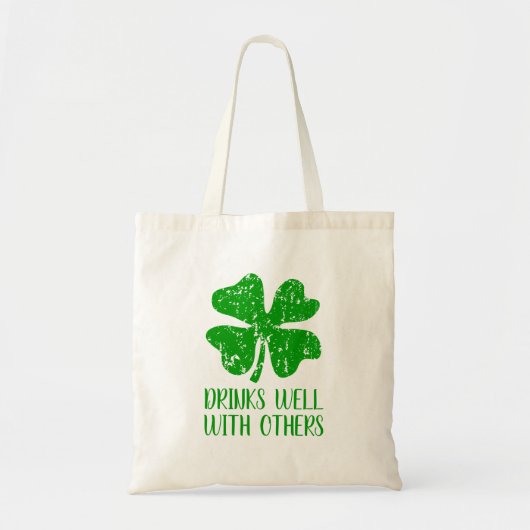 Eigen groene shamrock St Patrick's Day canvas tass Tote Bag (Voorkant)