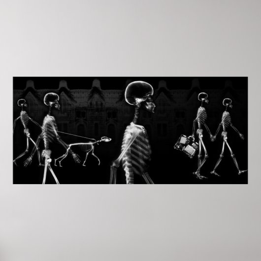 Eigen grootte X-Ray Skeleton Aquarium-achtergrond Poster (Voorkant)