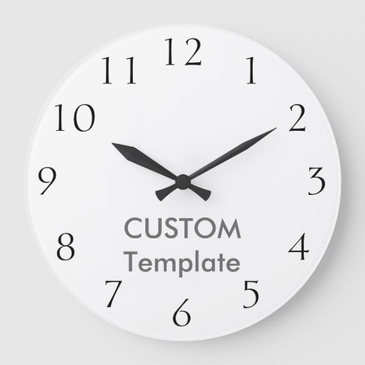 Eigen grote 10,75-inch ROUND Wall Clock CALHIC-PER Grote Klok (Voorkant)