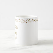 Eigen Happy 50th jarig confetti goud Koffiemok (Center)