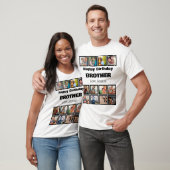 Eigen Happy Birthday Brother 12 fotocollage T-shirt (Unisex)