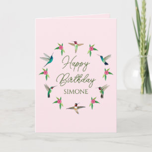 Eigen Happy Birthday Hummingbird Kaart