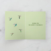 Eigen Happy Birthday Hummingbird Kaart (Binnen)