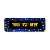 Eigen heksen en wizards retourlabel etiket (Voorkant)