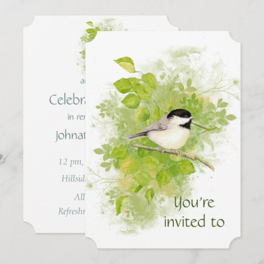 Eigen herdenkingskunst Natuur vogelgrond Kaart (Voorkant / Achterkant)