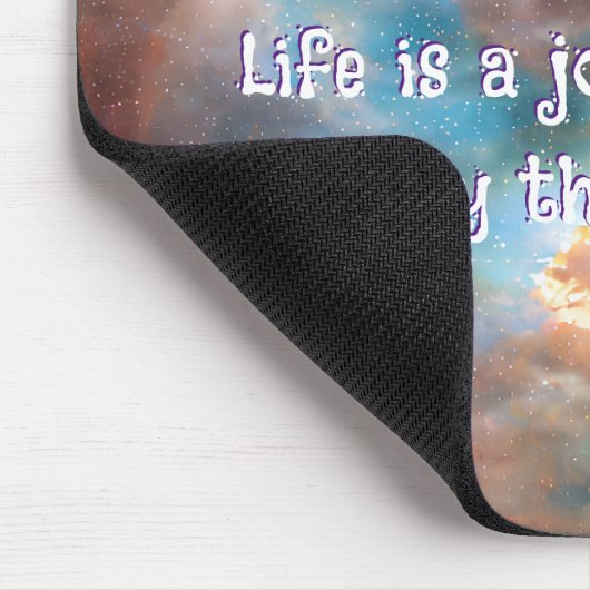 Eigen "Het leven is een reis" Mousepad Muismat (Hoek)
