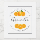 Eigen Homemade Arancello-label Wijn Etiket (Enkel label)