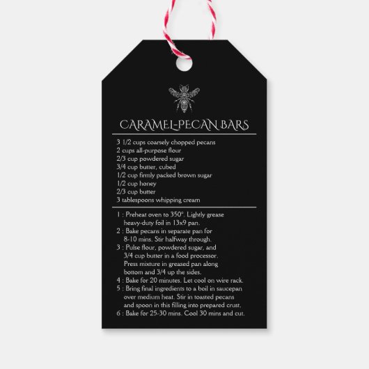 Eigen Homemade Caramel-Pecan Bars Honinglabels Cadeaulabel (Achterkant)