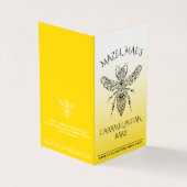 Eigen Homemade Caramel-Pecan Bars Honinglabels Visitekaartje (Buitenkant)