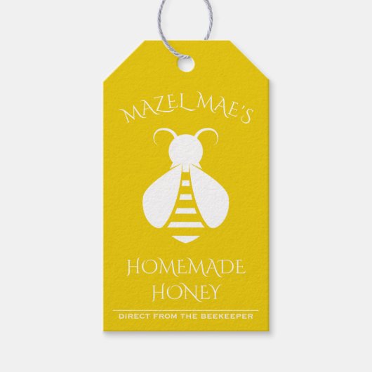 Eigen Homemade Honey Bee Nutrition Label Cadeaulabel (Voorkant)