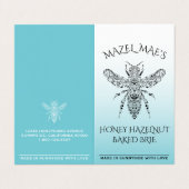 Eigen Homemade Honey Hazelnut Bked Brie Recipe Visitekaartje (Buitenkant ongevouwen)