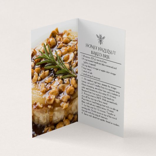 Eigen Homemade Honey Hazelnut Bked Brie Recipe Visitekaartje (Binnen)