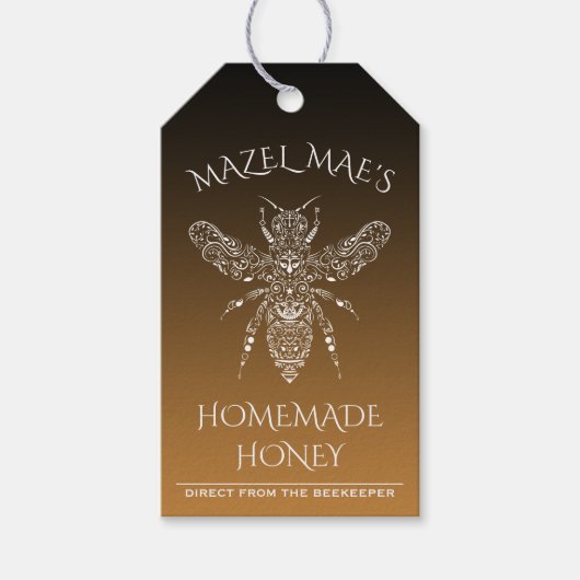 Eigen Homemade-honingaroma's Cadeaulabel (Voorkant)