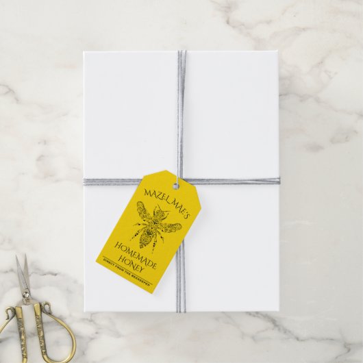 Eigen Homemade-honinglabels Cadeaulabel (Met Touw)