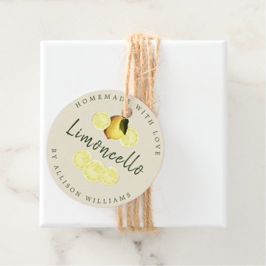 Eigen Homemade Limoncello Antiek Witte Fles Fa Bedankjes Labels (In situ)