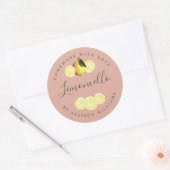 Eigen Homemade Limoncello Etiket Roze (Envelop)