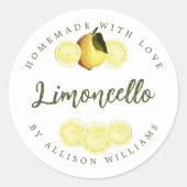 Eigen Homemade Limoncello Label (Voorkant)