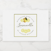 Eigen Homemade Limoncello Label Likeurfles Etiket (Enkel label)