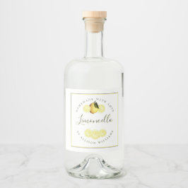 Eigen Homemade Limoncello Label Likeurfles Etiket