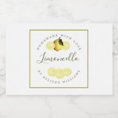 Eigen Homemade Limoncello Label Likeurfles Etiket (Enkel label)