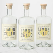 Eigen Homemade Limoncello Label Likeurfles Etiket (Flessen)