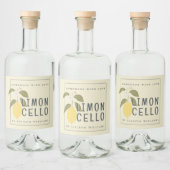 Eigen Homemade Limoncello Label Likeurfles Etiket (Flessen)
