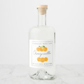 Eigen Homemade Orangecello Label Likeurfles Etiket (Voorkant)