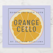 Eigen Homemade Orangecello Label Likeurfles Etiket (Enkel label)