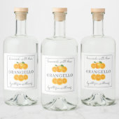 Eigen Homemade Orangecello Label Likeurfles Etiket (Flessen)