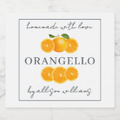 Eigen Homemade Orangecello Label Likeurfles Etiket (Enkel label)