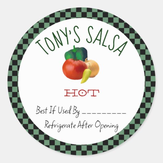 Eigen Homemade Salsa Label (Voorkant)