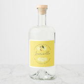 Eigen Homemade Yellow Limoncello Label Likeurfles Etiket (Voorkant)