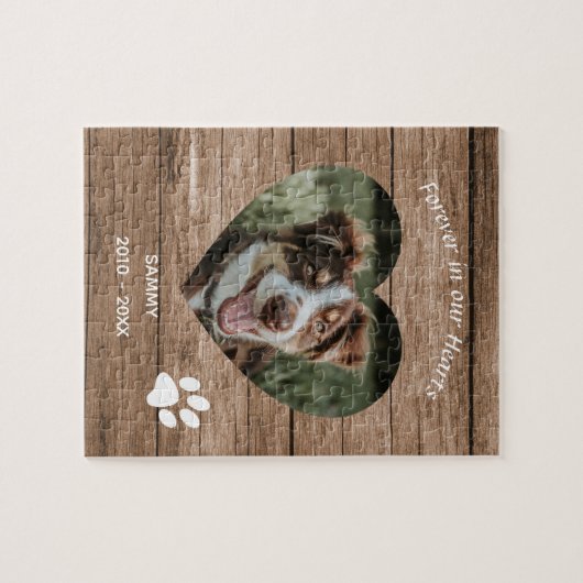 Eigen hondenbloem Rustisch hout en foto's Legpuzzel (Horizontaal)