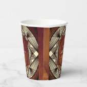 Eigen hout - bijtende gematigde masculine - verjaa papieren bekers (Rechts)