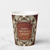 Eigen hout - bijtende gematigde masculine - verjaa papieren bekers (Voorkant)